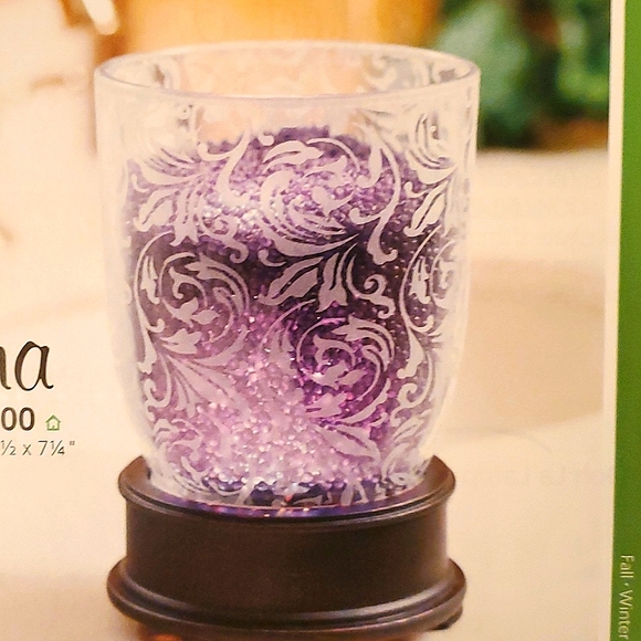 EMMA Ooh La Lamp floral lacy look NEW Home Interiors 15 watt bulb glass resin - Picture 4 of 10